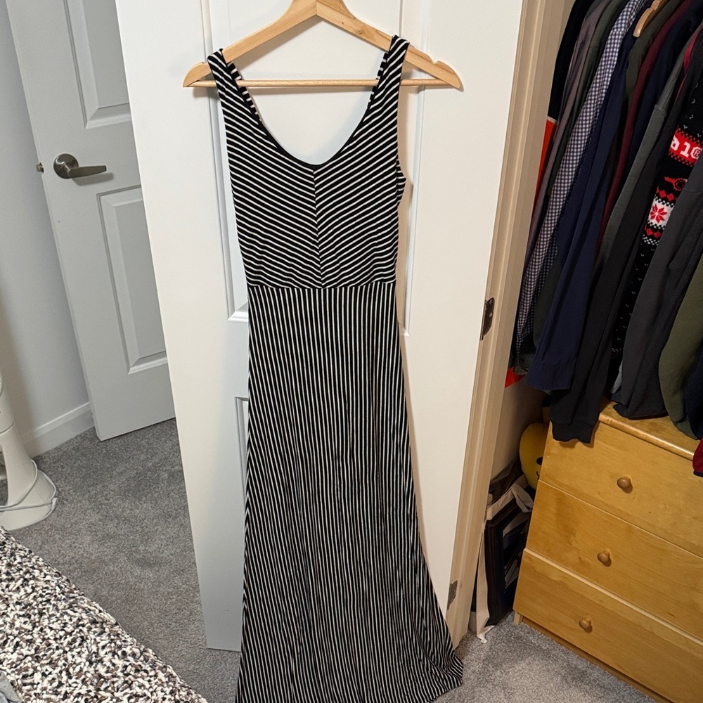 Rolla Coster Monochrome Striped Maxi Dress